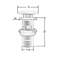 ArtCeram Донный клапан для раковины универсальный с керамической крышкой, цвет: matt black ACA038 17 00