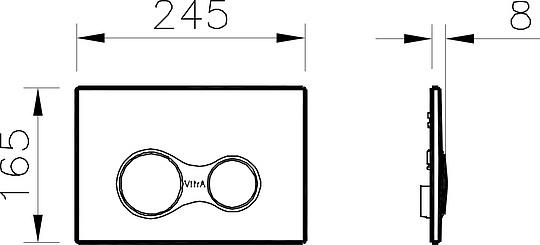 Кнопка смыва VitrA  черный 740-0411