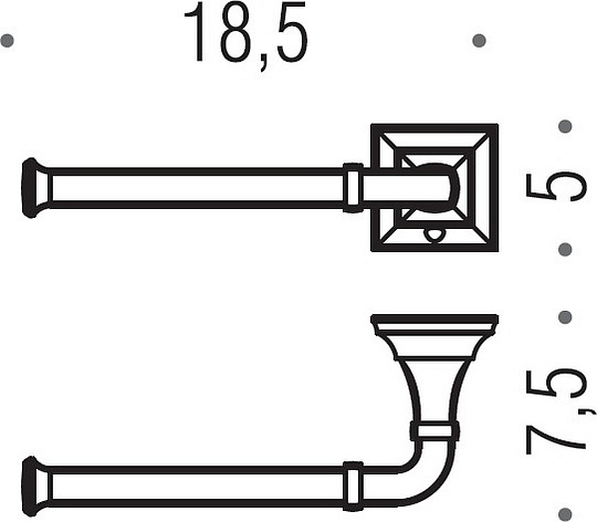 Colombo Design Portofino Держатель туалетной бумаги подвесной, открытый, цвет: chrome B3208S.CR
