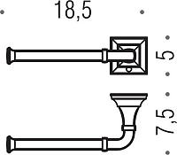 Colombo Design Portofino Держатель туалетной бумаги подвесной, открытый, цвет: chrome B3208S.CR