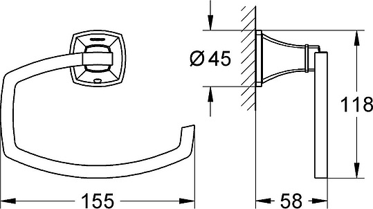 Grohe Grandera Держатель туалетной бумаги, цвет хром 40625IG0