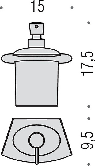 Colombo Design Land Дозатор для жидкого мыла подвесной, стеклянная колба, цвет: chrome B9318.CR-VAN