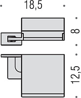 Colombo Design Look Держатель туалетной бумаги подвесной с крышкой, цвет: chrome B1691.CR