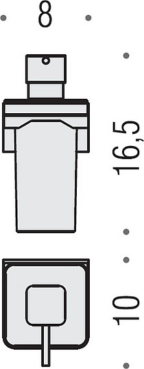 Colombo Design Forever Дозатор для жидкого мыла настенный, стеклянная колба, цвет: chrome B9333.CR-VAN