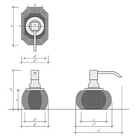 Decor Walther Kristall SSP Дозатор для жидкого мыла, настольный, хрустальная колба, цвет: хром 0924261