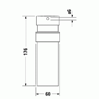 Duravit Starck T Дозатор для жидкого мыла, подвесной, стеклянная колба, цвет: хром 0099351000