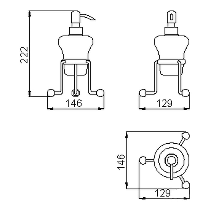 Cisal Arcana Дозатор для жидкого мыла, настольный, керамическая колба, цвет: chrome AR09063021