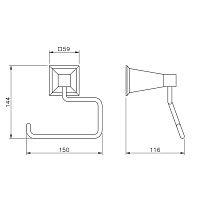 Nicolazzi Vincent Держатель для туалетной бумаги открытый, цвет хром 1092CR