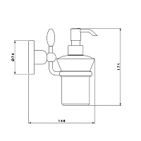Nicolazzi Liberty Дозатор для жидкого мыла, подвесной, стеклянная колба, цвет: хром 1089CR16