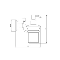 Nicolazzi Onice Дозатор для жидкого мыла, керамическая колба, цвет: хром 1489CR09O