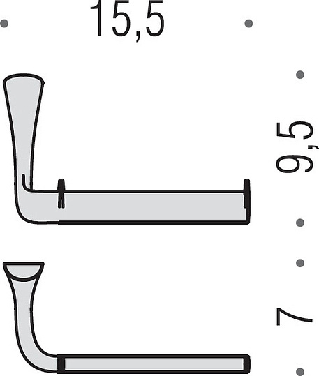 Colombo Design Land Держатель туалетной бумаги подвесной, открытый, цвет: chrome B2808.CR