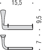 Colombo Design Land Держатель туалетной бумаги подвесной, открытый, цвет: chrome B2808.CR
