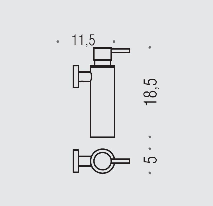 Colombo Design Plus Дозатор для жидкого мыла подвесной, металлическая колба, цвет: chrome W4981.CR