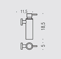 Colombo Design Plus Дозатор для жидкого мыла подвесной, металлическая колба, цвет: chrome W4981.CR