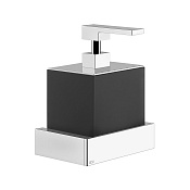 Gessi Rettangolo Дозатор для жидкого мыла подвесной, с черной колбой, цвет: chrome 20814#031