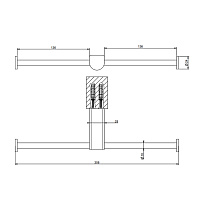 Gessi Rilievo Двойной держатель туалетной бумаги, цвет nero XL 59415#299