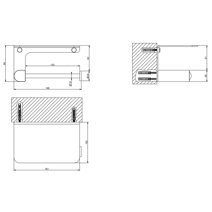 Gessi Rilievo Держатель туалетной бумаги с крышкой, цвет: chrome 59449#031