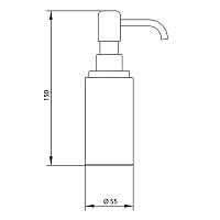 Bongio Stelth Дозатор для жидкого мыла настольный, латунная колба, цвет: хром 30027CR00