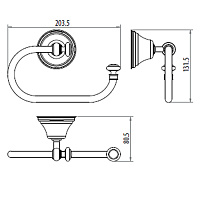 Gattoni Vivaldi Держатель для туалетной бумаги, цвет хром 1017/ABC0