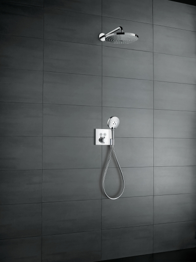 Hansgrohe Raindance Select S Верхний душ 24 см, 2 вида струи, кронштейн настенный 39 см, цвет: хром 26466000