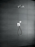 Hansgrohe Raindance Select S Верхний душ 24 см, 2 вида струи, кронштейн настенный 39 см, цвет: хром 26466000