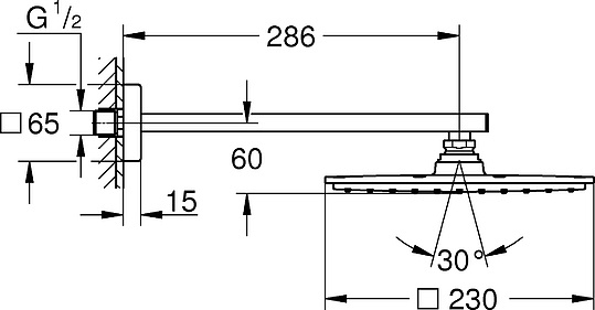 Grohe Rainshower Allure 230 Верхний душ 230мм хром 26064000