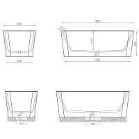 ArtCeram Square Ванна из Livingtec отдельностоящая 180x80 см, цвет: grey olive ACW004 15