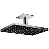 Hansgrohe Rainmaker Select Верхний душ 47x30, 2jet, кронштейн потолочный, цвет:хром/черный матовый 24004600