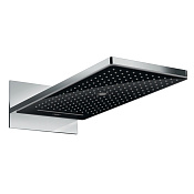 Hansgrohe Rainmaker Select Верхний душ встраиваемый на стену 26x59см 3jet, цвет: хром/черный матовый 24001600