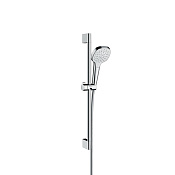 Hansgrohe Croma Select E Душевой гарнитур: лейка 1 режим,штанга 67 см,шланг 160 см, цвет: белый/хром 26584400