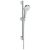 Hansgrohe Croma Select S Душевой гарнитур: лейка 1 режим EcoSmart, штанга 67 см, цвет: белый/хром 26565400