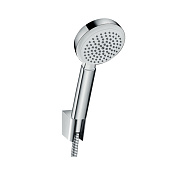 Hansgrohe Crometta Душевой гарнитур: лейка 1 режим, держатель, шланг 160 см, цвет: белый/хром 26665400