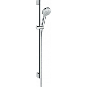 Hansgrohe Crometta Душевой гарнитур: лейка 1 режим, штанга 96 см, шланг 160 см, цвет: белый/хром 26658400