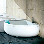 Jacuzzi Aquasoul Corner 140 AQU Ванна 130x130xh57 см, смеситель, цвет белый/хром AQU-4006-0741