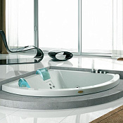 Jacuzzi Aquasoul Corner 155 AQU Ванна 155x155xh57 см, без смесителя, цвет белый/хром AQU-6006-0441