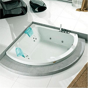 Jacuzzi Aquasoul Corner 155 AQU Ванна, 155х155хh57см, встроенная, цвет белый/хром AQU-6006-0400