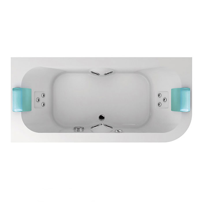 Jacuzzi Aquasoul Double Ванна пристенная 190x90xh57 см, цвет белый AQU-5006-2445 Dx