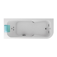 Jacuzzi Aquasoul Lounge Ванна 180x80xh57 см, пристенная DX, цвет белый/хром AQU-2006-2745 Dx