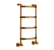 Margaroli Luna 432 Полотенцесушитель водяной для ГВС 42,5х71h (int 36) выгн. нижнее bronze/old brass 4323704OBN