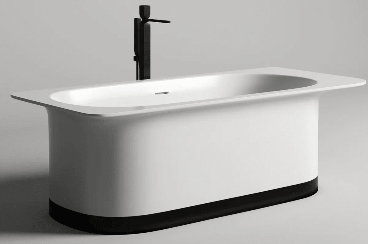 Salini Ninfea Ванна из S-Stone отдельностоящая 180x82 см, цвет: RAL полностью матовый 102721MF