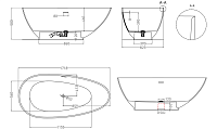 Salini Paola Ванна из S-Stone отдельностоящая 172x82,5 см, цвет: RAL полностью матовый 101512SMF