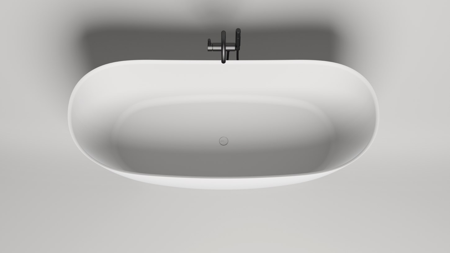 Salini Noemi Ванна из S-Stone отдельностоящая 185x80 см, цвет: RAL полностью матовый 101811SMF