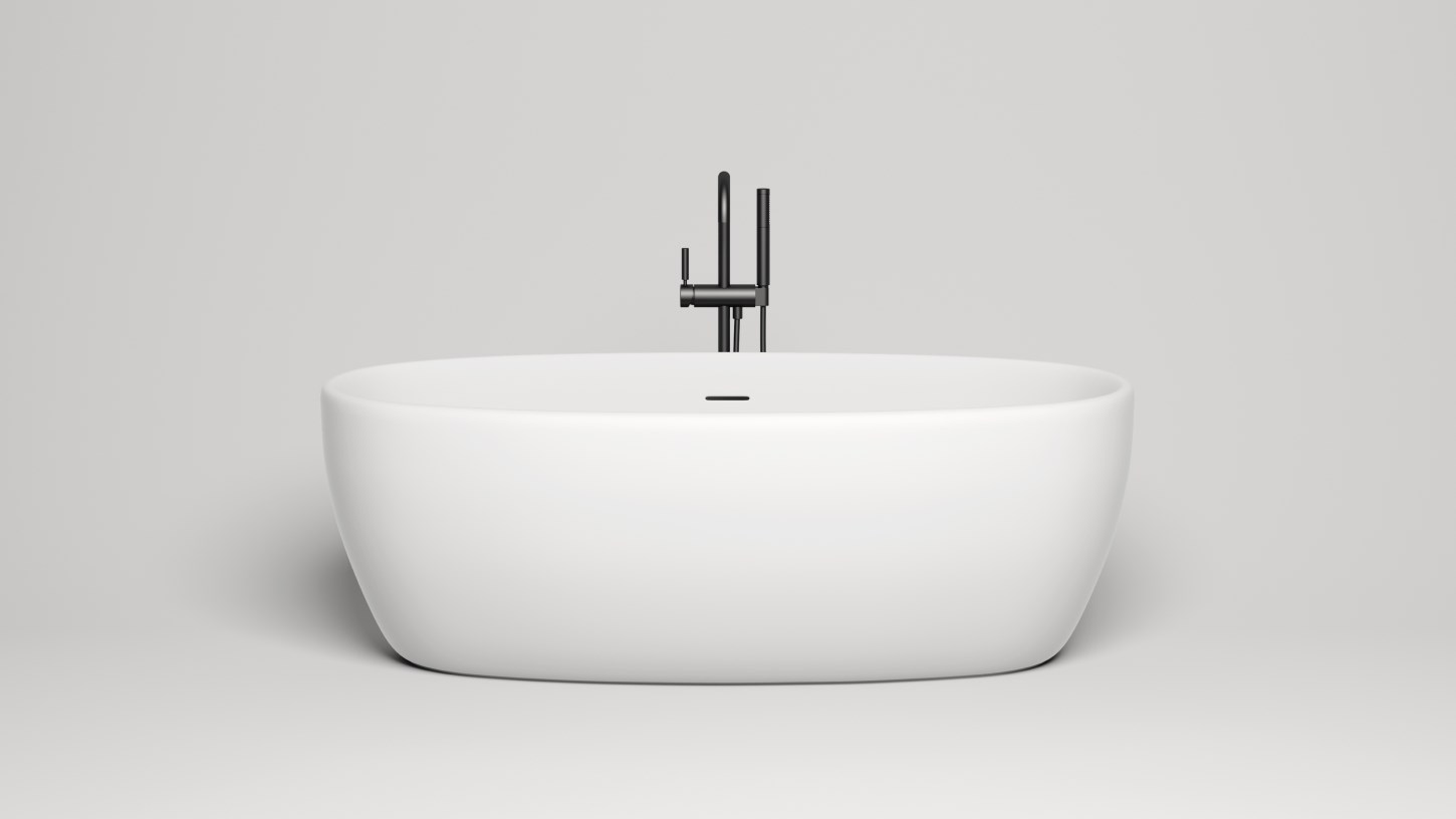 Salini Luce Ванна из S-Stone отдельностоящая 169x87 см, цвет: белый матовый 100121M