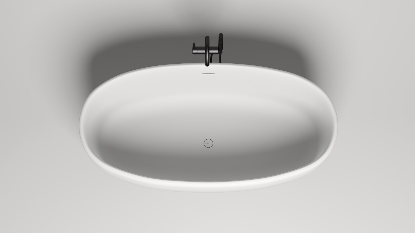 Salini Luce Ванна из S-Stone отдельностоящая 169x87 см, цвет: RAL полностью матовый 100121MF