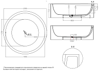 Salini Isola Ванна из S-Sense отдельностоящая 200x200 см, цвет: RAL полностью глянцевый 101111GF