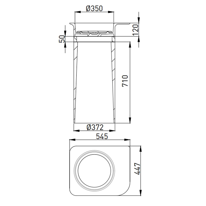 Salini Ninfea 01 S-Stone Раковина напольная 54,5х44,7х85h, цвет белый матовый 130221M