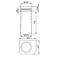 Salini Ninfea 01 S-Stone Раковина напольная 54,5х44,7х85h, цвет белый матовый 130221M