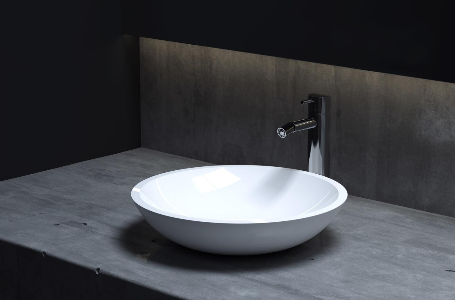 Salini Callista S-Sense Раковина накладная 37х37х8,5h, глянцевый цвет: RAL полностью 1101105GRF