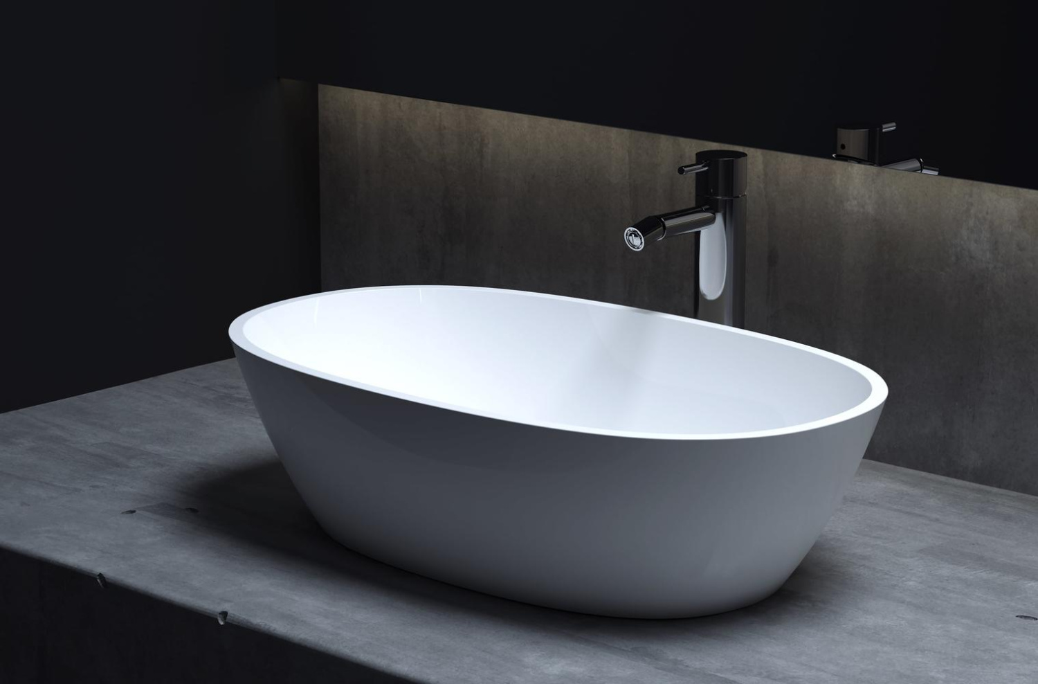 Salini Callista S-Sense Раковина накладная 56х33,5х15h, глянцевый цвет: RAL полностью 1101106GRF