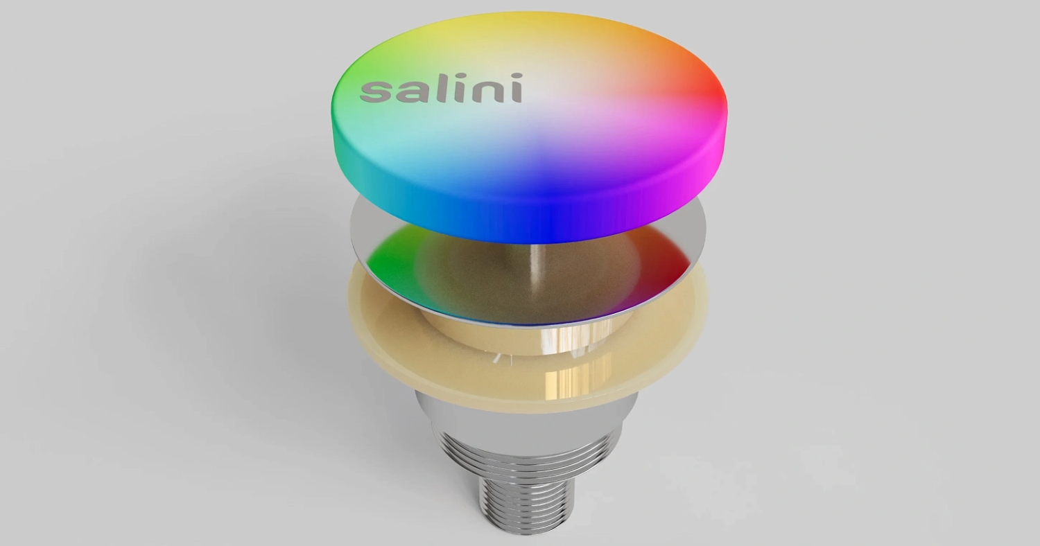 Salini D 402 Донный клапан для ванны из S-Sense, Click-Clack цвет: RAL матовый 152201MF